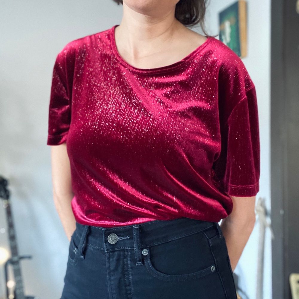 Vintage Sparkly Velvet Tee